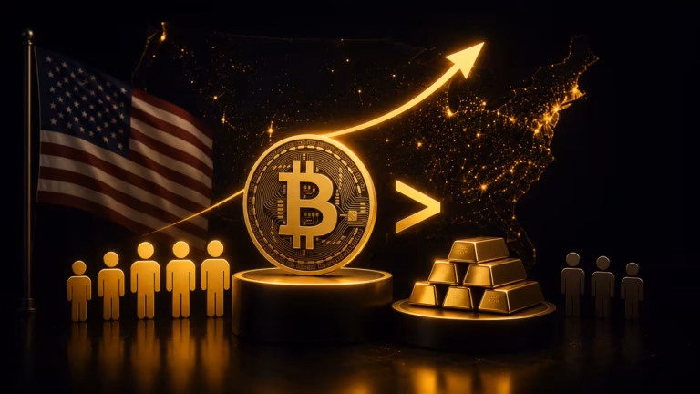 Koniec jednej éry: Bitcoin v USA predstihol zlato podľa počtu majiteľov, drží ho 50 miliónov Američanov