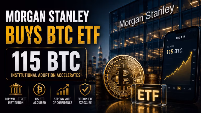 Morgan Stanley dokupuje bitcoiny. Jeho Bitcoin ETF za týždeň posilnelo o 115 BTC.