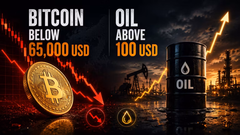 Bitcoin klesol pod 65 000 dolárov. Trump vyhráža Iránu a ropa prekročila 100 dolárov za barel
