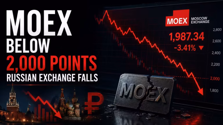 Ruská burza padá. Index MOEX klesol pod 2000 bodov prvýkrát od roku 2022