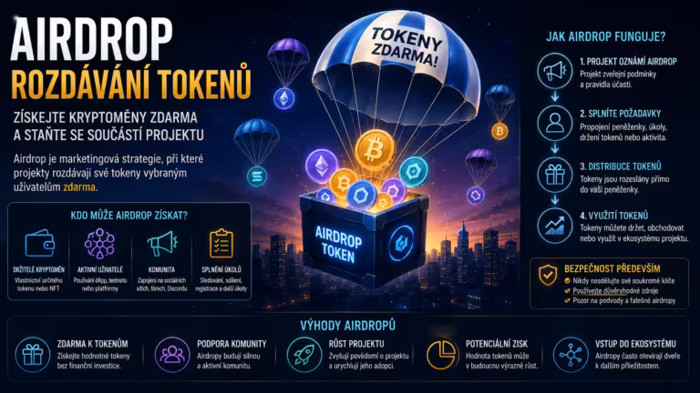 Airdrop: Když projekty rozdávají tokeny zadarmo