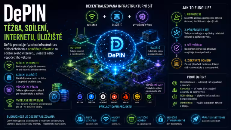 DePIN: Když těžíte kryptoměny tím, že poskytujete internet nebo úložiště