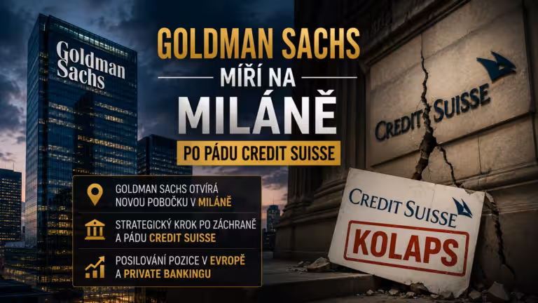 Goldman Sachs zabírá místo Credit Suisse. Italský bankovní sektor se mění k nepoznání