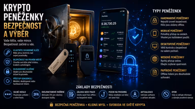 Kryptopeněženky: Klíč k vašim digitálním aktivům