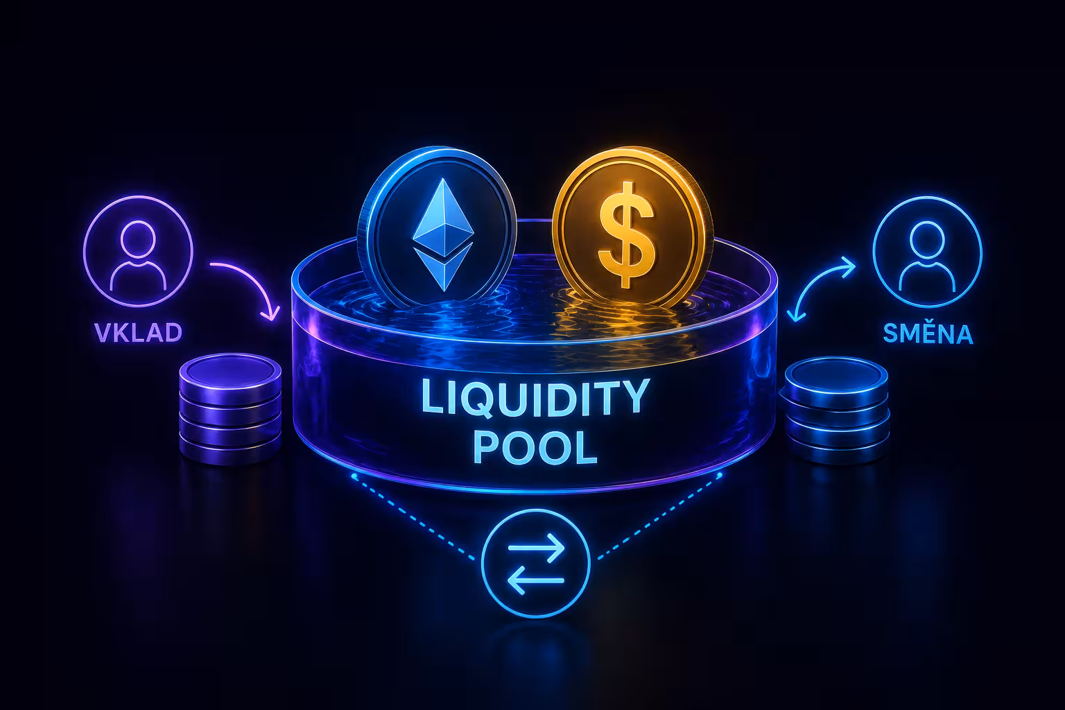 Likviditní pool: Zásobárna tokenů, která pohání DeFi