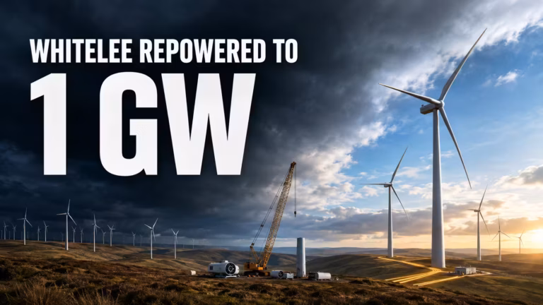 Whitelee veterný park: modernizácia zdvojnásobí výkon na 1 GW a pokryje 650 000 domácností