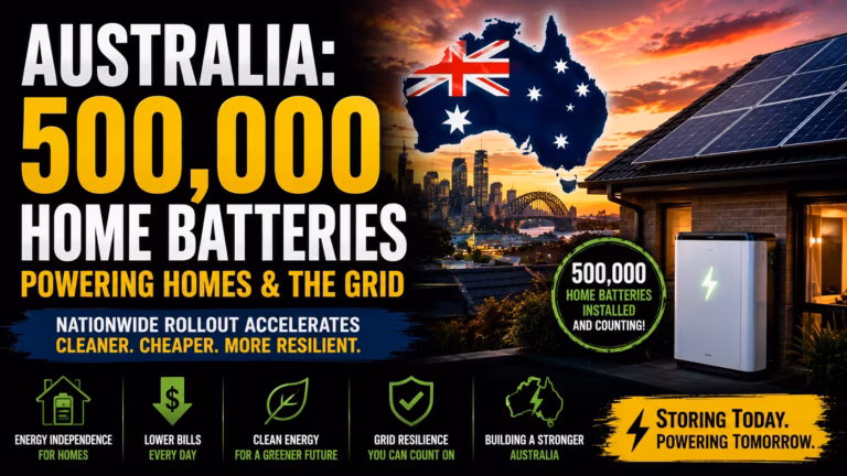 Austrália prekonala hranicu 500 000 domácich batérií. Domáce batérie šetria solárnu energiu a posilňujú sieť