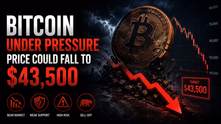 Bitcoin pod tlakom. Expert varuje, že cena môže klesnúť až na 43 500 dolárov