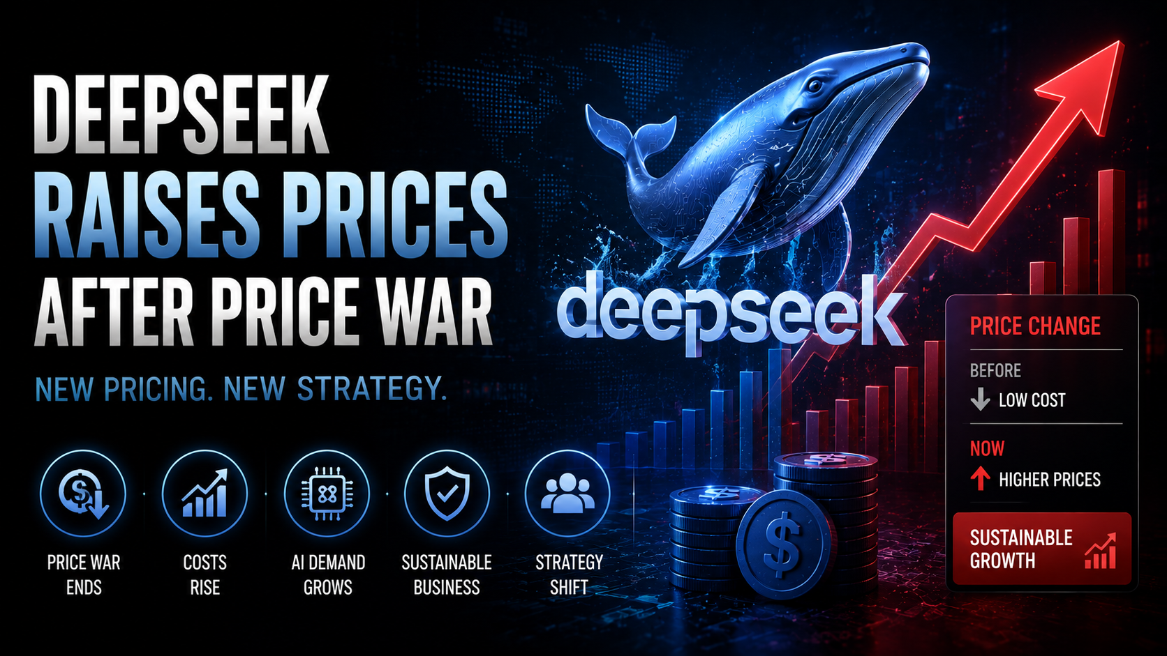DeepSeek zdražuje po cenovej vojne | tokenomika.sk
