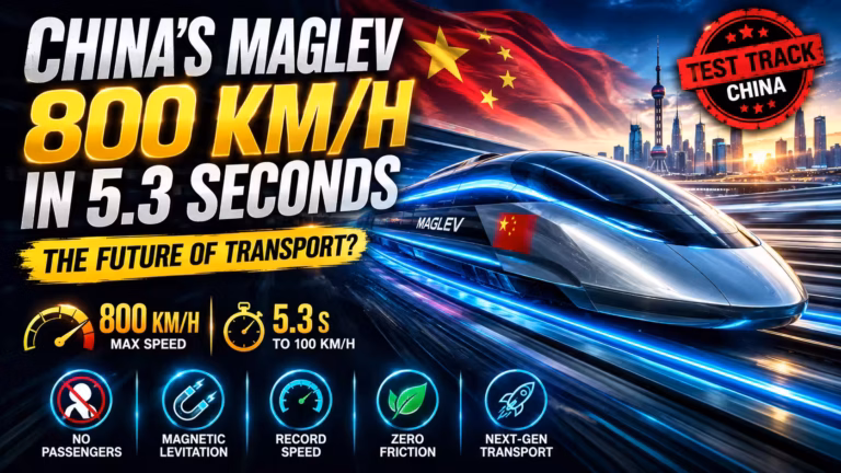 Čínsky maglevový rekord: zrýchlenie na 800 km/h za 5,3 sekundy, ale pasažieri v ňom zatiaľ nesedia