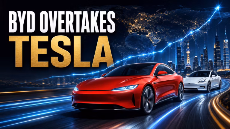 Tesla ztrácí trůn: Čínský gigant BYD jí v roce 2025 ujel o více než 600 tisíc prodaných elektromobilů