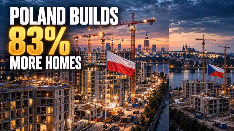 Výstavba bytov: Poľsko stavia o 83 % viac bytov na obyvateľa než Česko. Kým sused zaplavuje trh, Česko brzdí administratíva