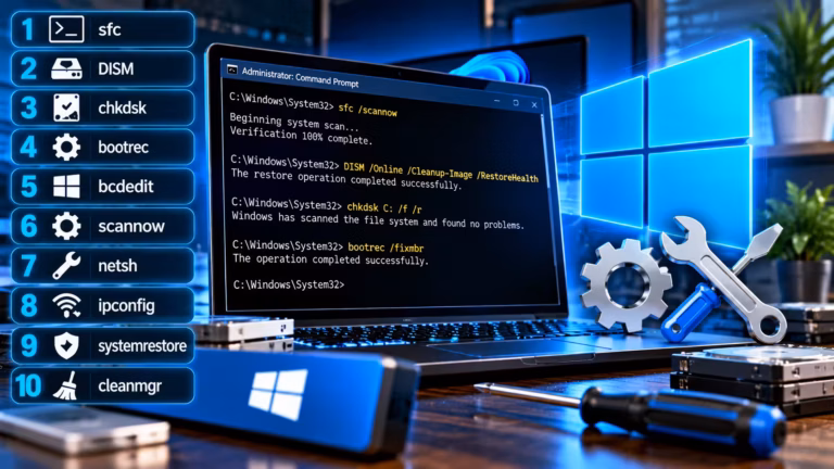 🔧 10 príkazov na opravu Windows: Kompletný sprievodca, ktorý zvládne každý