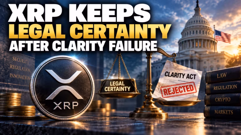 Ripple: Neúspech zákona CLARITY nič nemení. XRP si zachováva právnu istotu, ktorú zvyšok trhu nemá