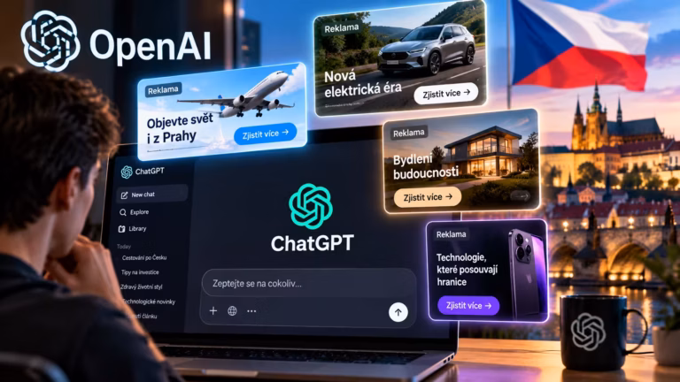 OpenAI spustila reklamy v ChatGPT na 31 európskych trhoch vrátane Česka. Pre e-shopy vzniká nový kanál priamo v momente rozhodovania o nákupe