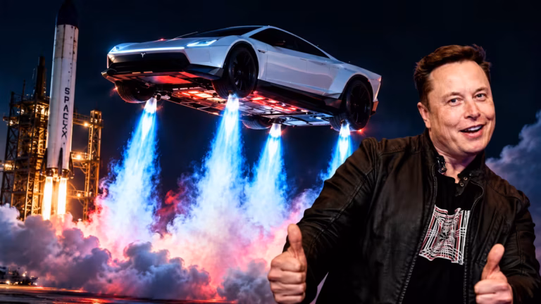 Tesla predstavila „lietajúci“ Roadster. Dokáže preskakovať autá, zrýchliť za 0,81 s a jazdiť hore nohami. Odborníci však varujú: nejde o let, ale o trik