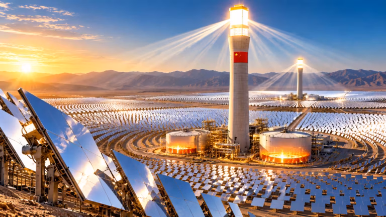 Čínske solárne veže ako z iného sveta: Ako koncentrovaná solárna energia s roztavenou soľou rieši závislosť od Slnka a čo to znamená pre energetickú suverenitu
